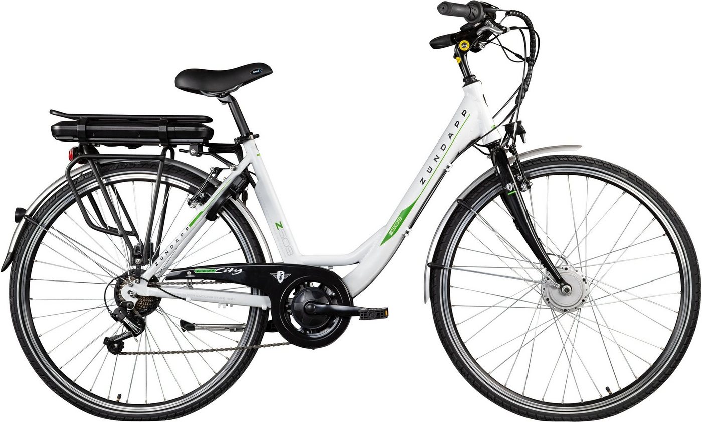 Zündapp E-Bike Cityrad Z503, 7 Gang Shimano Tourney RD-TY21 Schaltwerk, Kettenschaltung, Frontmotor, 486 Wh, Pedelec, Elektrofahrrad für Damen u. Herren Zündapp E-Bike Cityrad Z503, 7 Gang Shimano Tourney RD-TY21 Schaltwerk, Kettenschaltung, Frontmotor, 486 Wh, Pedelec, Elektrofahrrad für Damen u. Herren von Zündapp
