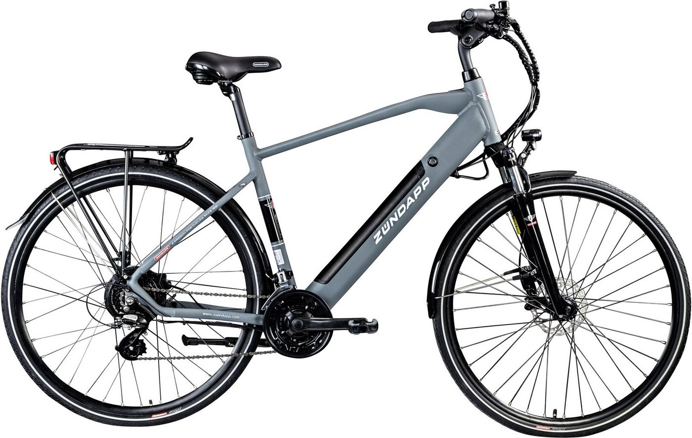 Zündapp E-Bike Z810, 24 Gang Shimano Altus RD-M310 Schaltwerk, Kettenschaltung, Heckmotor, 417,6 Wh Akku von Zündapp