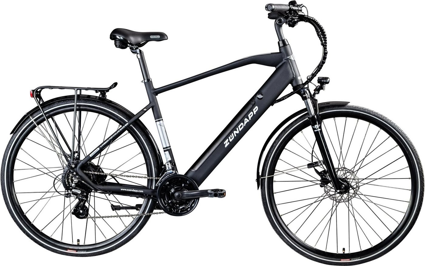 Zündapp E-Bike Z810, 24 Gang Shimano Altus RD-M310 Schaltwerk, Kettenschaltung, Heckmotor, 417,6 Wh Akku von Zündapp