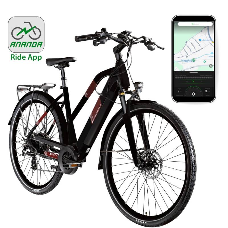 Zündapp E-Bike Z810 Trekking 28 Zoll 8-Gang 550 Wh schwarz rot von Zündapp