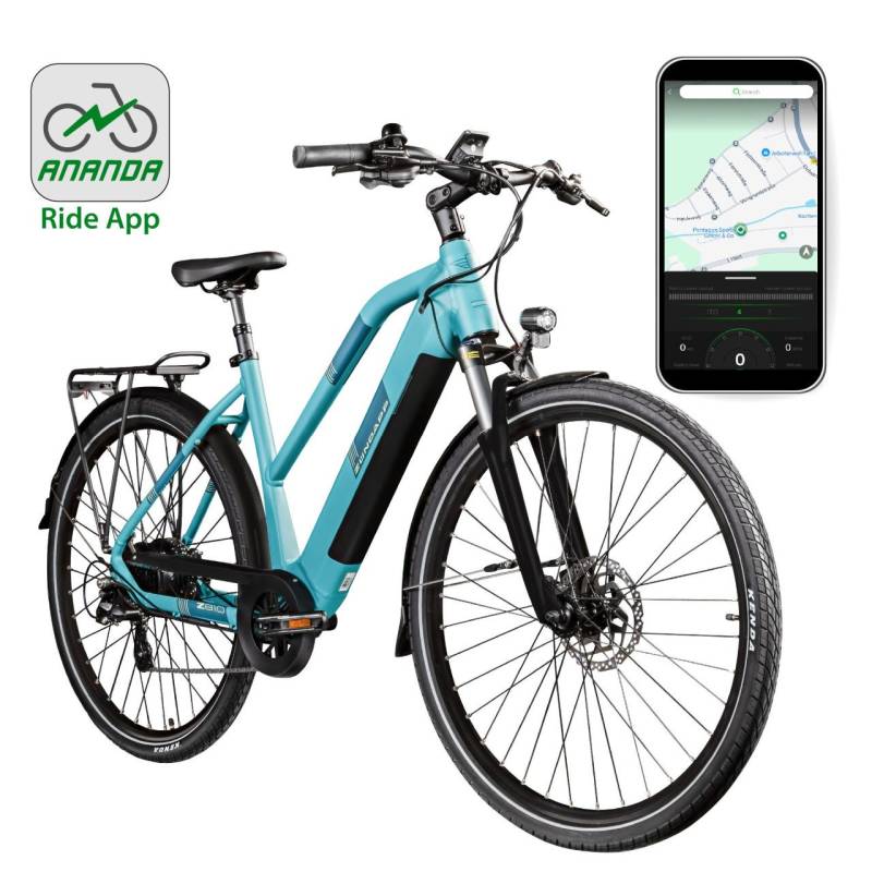 Zündapp E-Bike Z810 Trekking 28 Zoll 8-Gang 550 Wh türkisblau von Zündapp