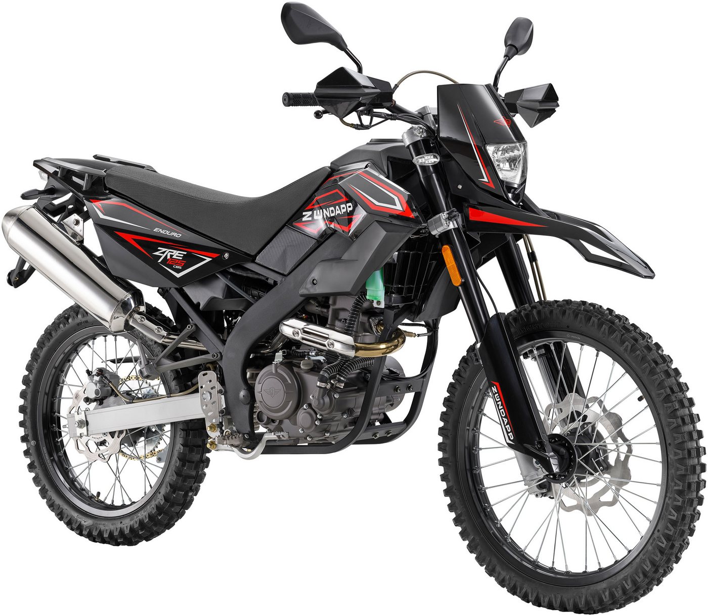 Zündapp Motorrad ZRE 125 Enduro E5 schwarz, 124 ccm, 102 km/h, Euro 5 von Zündapp