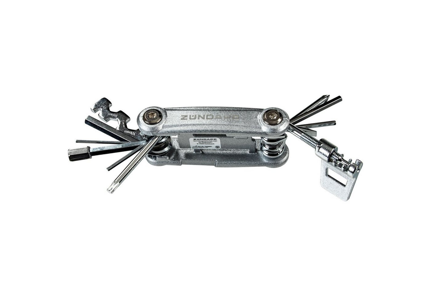 Zündapp Multitool Mulitool, (1 St), Fahrrad Multitool Multifunktionswerkzeug Minitool 16 Funktionen von Zündapp