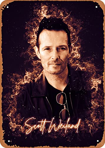 Berühmter Musiker Scott Weiland Metall-Blechschild, Poster, Vintage-Kunst, Wanddekoration, 30,5 x 20,3 cm von Zuhhgii