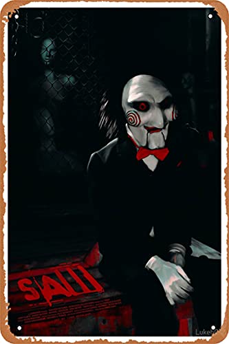 Blechschild – Saw-Film-Poster, 30,5 x 20,3 cm von Zuhhgii