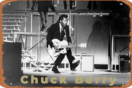 Chuck Berry Poster 20,3 x 30,5 cm – Retro Vintage Metall Blechschild für Zuhause, Bar, Pub, Garage, Dekoration, Filmgeschenke von Zuhhgii