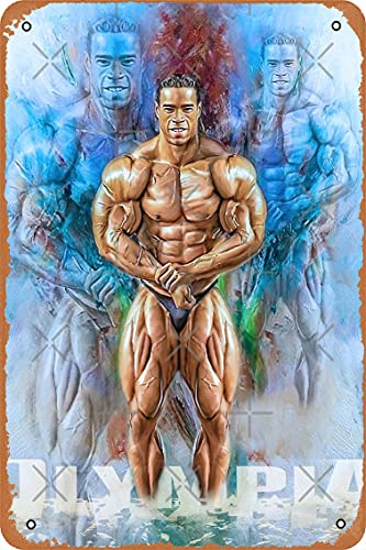 Kevin Levrone Bodybuilding-Kunst-Poster, Metall-Blechschild, 20,3 x 30,5 cm, Männerhöhle, Retro-Vintage-Wanddekoration von Zuhhgii