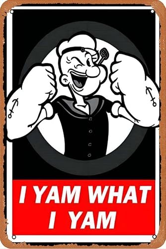 Metall-Blechschild, Vintage-Blechschild, Popeye Obey-Poster, coole Cartoon-Figur, Hipster, lustiges Plakat für drinnen und draußen, Hof, Männerhöhle, Garage, Bauernhaus, Bar, Kneipe, Bier, von Zuhhgii