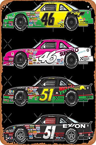 Metallschild – Days of Thunder Car Collection Illustration, Cole Trickle, Rowdy Burns Blechposter 30,5 x 20,3 cm von Zuhhgii