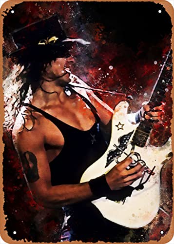 Music World Richie Sambora Metall-Blechschild, Poster, Vintage-Kunst, Wanddekoration, 30,5 x 20,3 cm von Zuhhgii