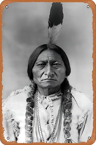 Sitting Bull (1834–1890) Metallschilder, Poster, Wanddekoration, Design für Cafés, Bar, Pub, Bierclub, Wand, Heimdekoration, 20,3 x 30,5 cm von Zuhhgii