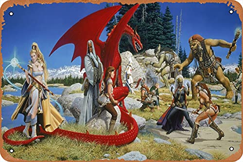 Wanddekor-Schild – Everquest Main Art Poster – 20,3 x 30,5 cm, Vintage-Look, Metallschild, Bar, Man Cave, Kunstdekoration von Zuhhgii