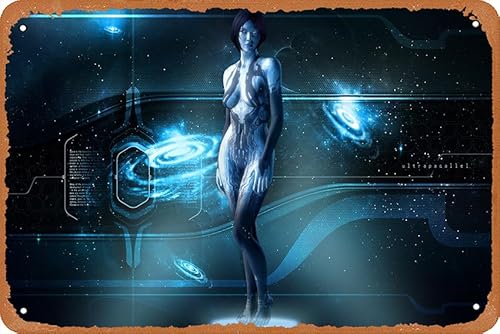 Zuhhgii Cortana Spiel Poster Metall Blechschild für Wand Dekorative Metallschilder College Wohnheim Kinderzimmer Spielzimmer Spielzimmer Schild Videospiel Dekor Gaming Geschenke 8x12 Zoll von Zuhhgii