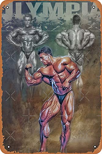 Zuhhgii Dorian Yates Mr Olympia Bodybuilding-Kunstwerk, Poster, Metall-Blechschild, 20,3 x 30,5 cm, Männerhöhle, Retro-Vintage-Wanddekoration von Zuhhgii