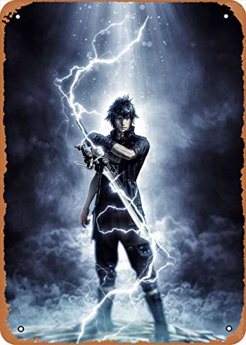 Zuhhgii Noctis Lucis Caelum Gaming Fantasy Game Rollenspiel Poster Anime Spiel Art Deco Blechschild - 20,3 x 30,5 cm von Zuhhgii