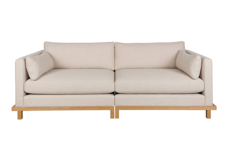 BLOSSOM 3-Sitzer Sofa von ZUIVER Stoff Sand Gestell Eiche hell von Zuiver