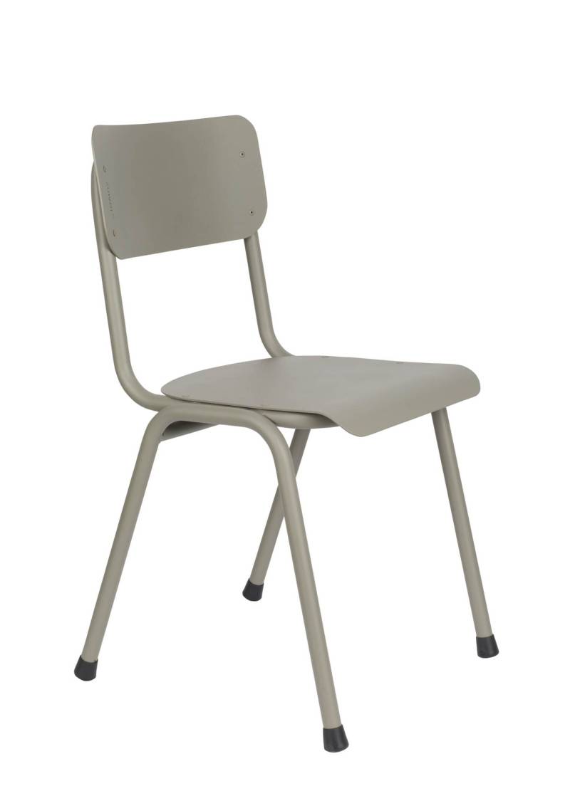 Gartenstuhl Stapelstuhl BACK TO SCHOOL OUTDOOR Moosgrau von ZUIVER von Zuiver