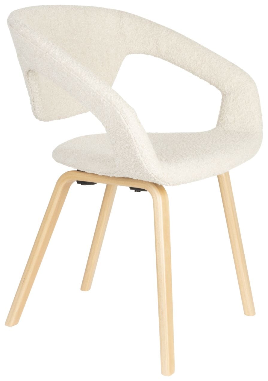 Stuhl Esszimmerstuhl FLEXBACK Bouclé Beige von Zuiver Stuhl Esszimmerstuhl FLEXBACK Bouclé Beige von Zuiver von Zuiver