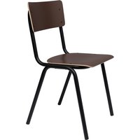 Zuiver - Back to School Stuhl, braun matt von Zuiver