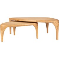 Zuiver - Isla Couchtisch, Eiche (2er-Set) von Zuiver