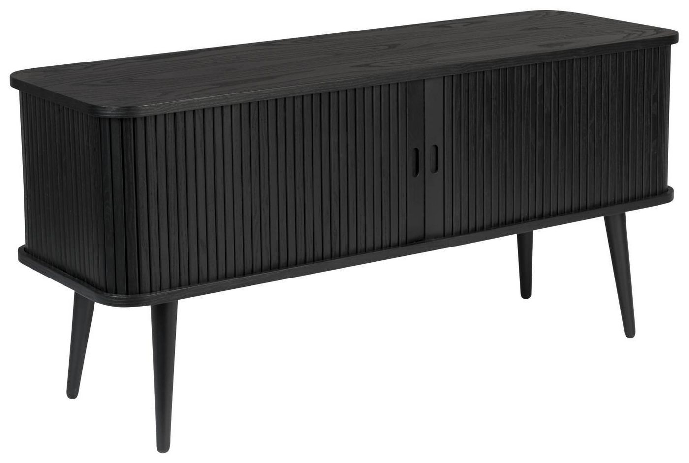 Zuiver Lowboard Sideboard BARBIER Schwarz von ZUIVER mit Rollo Schiebetüren von Zuiver