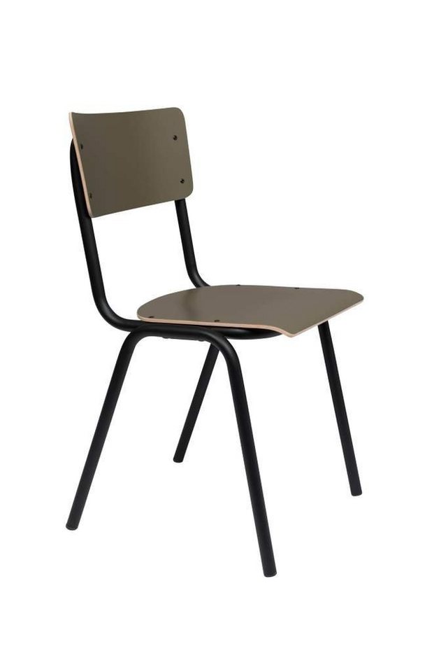 Zuiver Stapelstuhl Stuhl Stapelstuhl BACK TO SCHOOL MATTE OLIVE von ZUIVER von Zuiver
