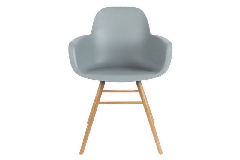 Zuiver Stuhl Armlehnstuhl Albert Kunststoff hellgrau von Zuiver