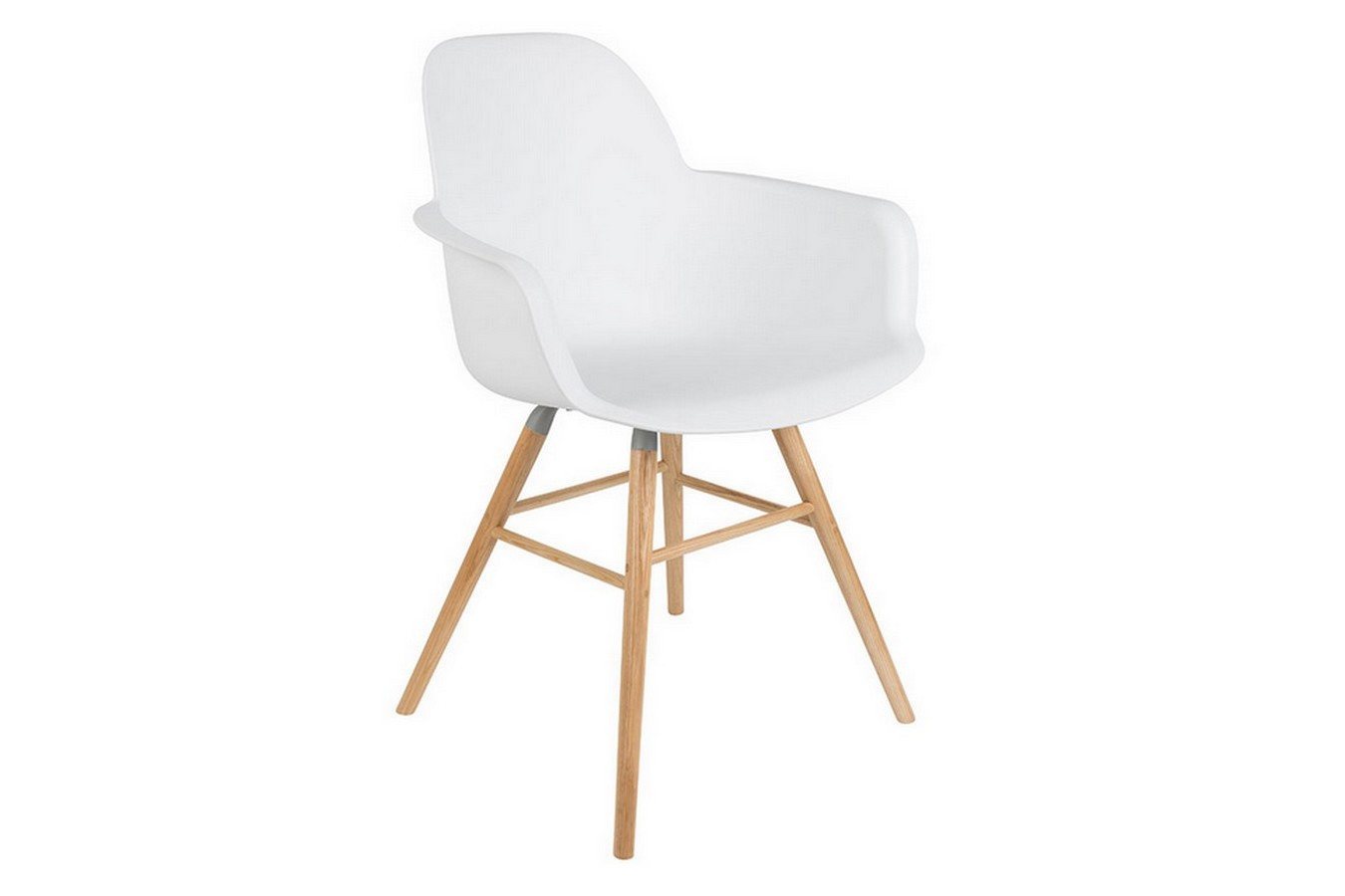 Zuiver Stuhl Armlehnstuhl Albert Kunststoff weiss von Zuiver