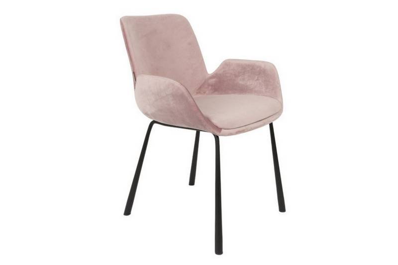 Zuiver Stuhl Armlehnstuhl Brit Samt rosa von Zuiver