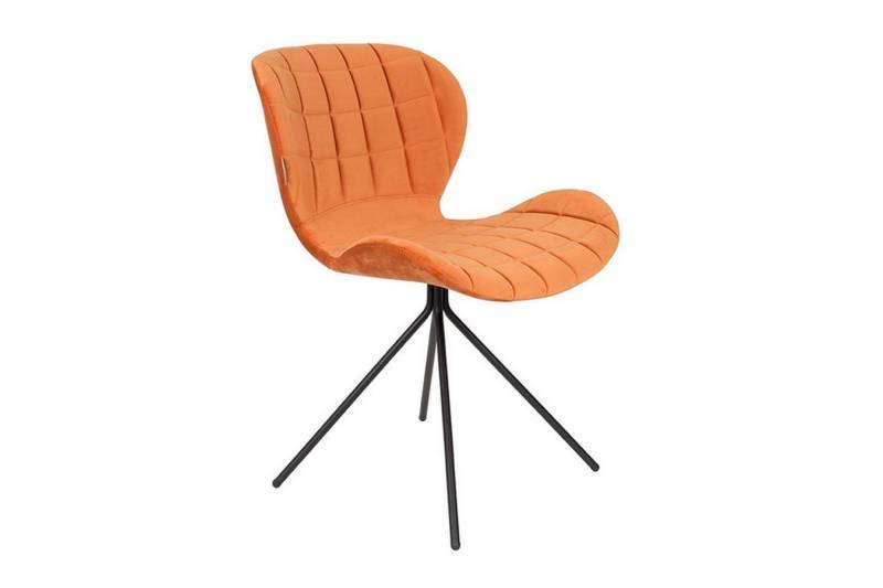 daslagerhaus living Stuhl Esszimmerstuhl OMG Samt orange von daslagerhaus living