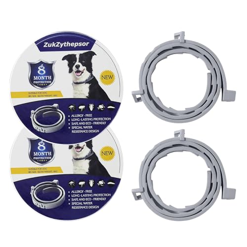 2er-Set Hundehalsbänder mit Anpassungsfunktion – Wasserdichtes Design, Hautfreundliche Materialien, Für Hunde mittlerer bis großer Größen (62 cm Länge) von ZukZythepsor