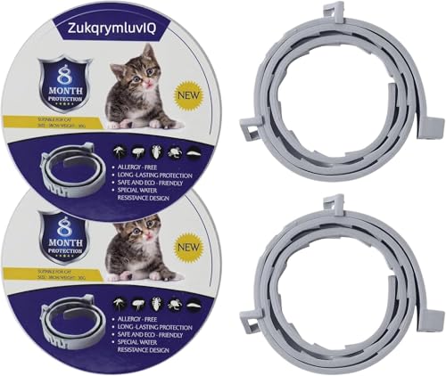 2 Stück Katzenhalsband zur Infektionsprävention, Katzenhalsband für Katzen ab 7 Wochen von ZukqrymluvIQ