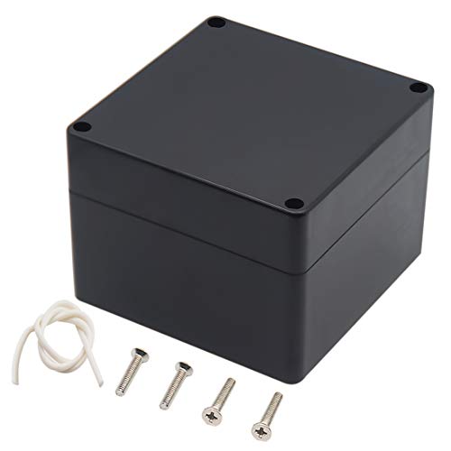 Project Box, Zulkit Abzweigdose, IP65, wasserdicht, ABS-Kunststoff, Elektrogehäuse, schwarz, 120 x 120 x 90 mm (1 Stück) von Zulkit