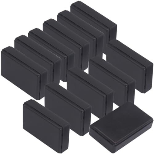 Zulkit 12 Stück Projektboxen ABS-Kunststoff Elektrische Projektkoffer Stromabzweigdose Schwarz 58 x 35 x 15 mm von Zulkit