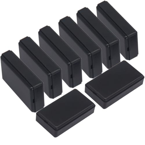 Zulkit 8 Stück Projektboxen ABS-Kunststoff Elektrische Projektkoffer Stromabzweigdose Schwarz 50 x 28 x 15 mm von Zulkit