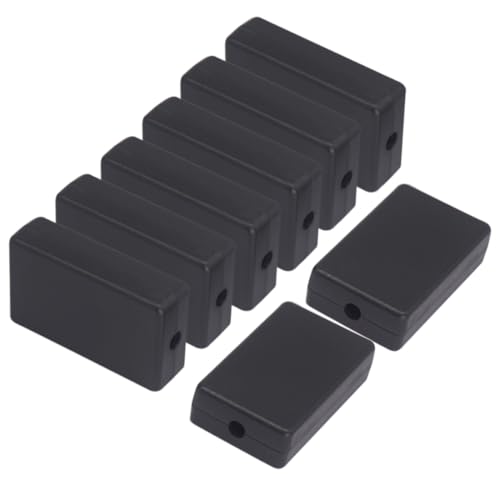 Zulkit 8 Stück Projektboxen ABS-Kunststoff Elektrische Projektkoffer Stromabzweigdose Schwarz 60 x 36 x 17 mm von Zulkit
