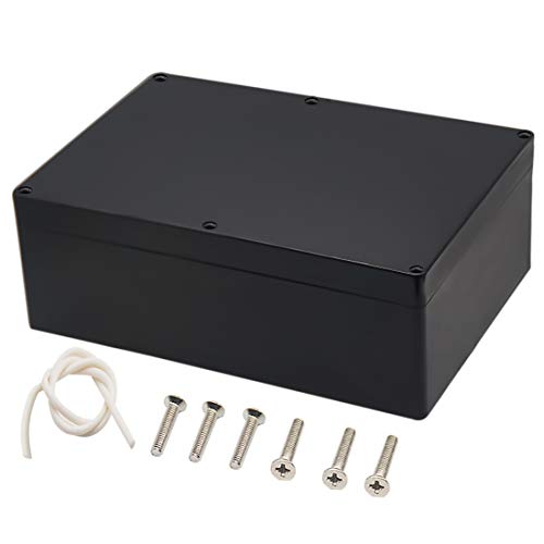 Abzweigdose, Zulkit Projektbox, IP65, wasserdichte Outdoor-Box, ABS-Kunststoff, Elektrokästen, Elektronikgehäuse, Schwarz, 263 x 182 x 95 mm, 1 Stück von Zulkit