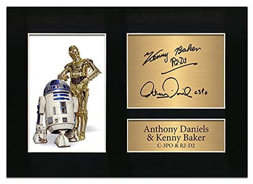 Anthony Daniels & Kenny Baker | Star Wars C-3PO R2-D2 | A4 gedrucktes Autogramm Foto Reproduktion Druck Bild Display Nr. 36 von Zulu Image