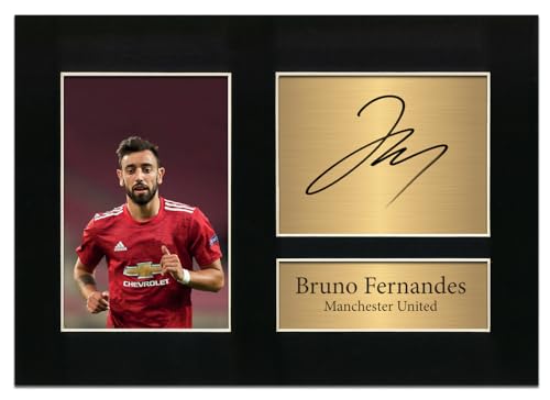 Bruno Fernandes Manchester United Man United Autogramm, signiert, A4, gedruckt, Reproduktion, Druck, Bild Nr. 32 von Zulu Image