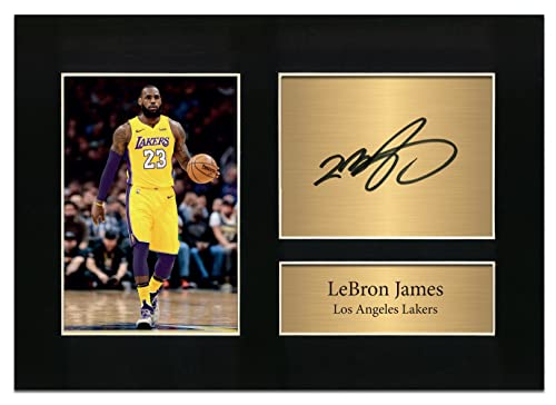 Fotodruck von Lebron James Los Angles Lakers, signiert, A4, Reproduktion von Foto, Nr. 83 von Zulu Image