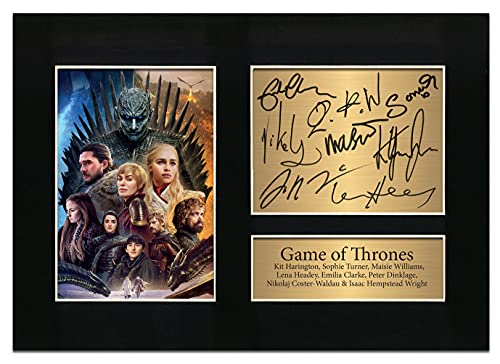 Game of Thrones The Cast Signed | Autogramm A4 gedruckte Foto Reproduktion Druck Bild Display Nr. 39 von Zulu Image