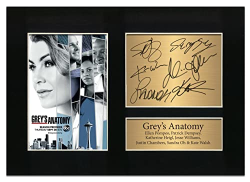 Grey's Anatomy Cast Autogramm, A4, gedruckte Foto-Reproduktion, Merch Memorabilia, Druck, Bild Nr. 78 von Zulu Image