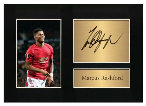 Marcus Rashford Manchester United Man United Autogramm, A4, gedruckt, Reproduktion, Druck, Bild Nr. 34 von Zulu Image