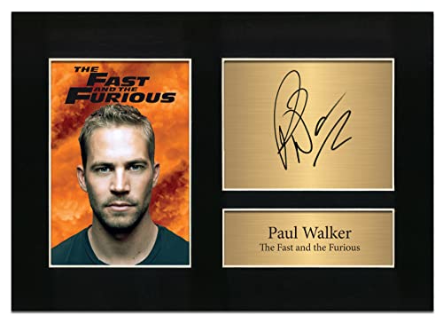 Paul Walker Fast & Furious Movie Signiert | Autogramm A4 gedruckte Foto-Reproduktion Nr. 66 von Zulu Image