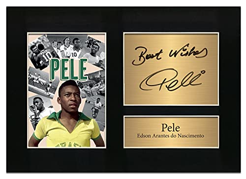 Pele Brazil Fußball | Pelé World Player of the Century | signiertes A4 gedrucktes Autogramm Foto Reproduktion Druck Bild Display Nr. 48 von Zulu Image