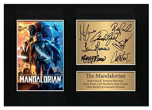 Star Wars The Mandalorian Cast signiert | Autogramm A4 gedruckte Foto Reproduktion Druck Bild Display Nr. 45 von Zulu Image