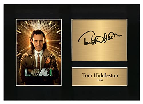 Tom Hiddleston Avengers Loki Movie Signed | Autogramm A4 gedruckter Foto-Reproduktion Druck Bild Display Nr. 65 von Zulu Image