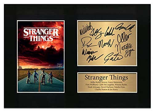 Zulu Image Stranger Things TV Show Serie 10 Cast signiert A4 gedruckt Autogramm Foto Reproduktion Druck Bild Display Nr. 10 von Zulu Image