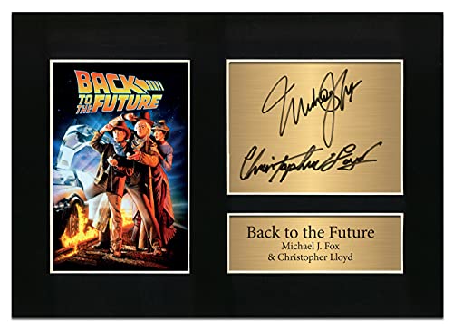 Zurück in die Zukunft Michael J Fox & Christopher Lloyd A4 gedrucktes Autogramm Foto Reproduktion Druck Bild Display Nr. 27 von Zulu Image