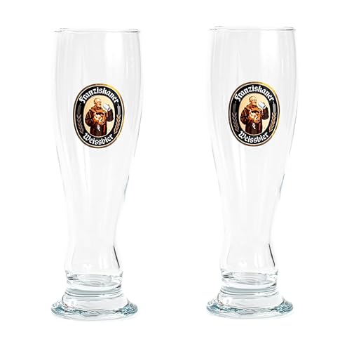 Zum Franziskaner 2er-Set Weissbierglas Weizenbierglas 0,5 Liter | Das Original | Oktoberfest München Bayern Bierkrug Biergarten Volksfest Geschenk von Zum Franziskaner